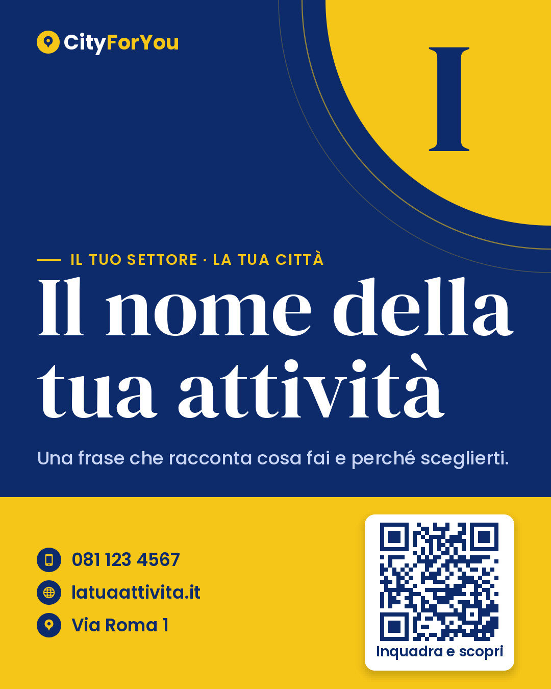 Esempio di volantino creato in automatico da CityForYou